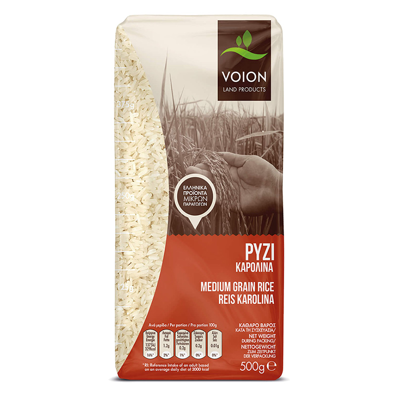 ΡΥΖΙ ΚΑΡΟΛΙΝΑ ΓΗΣ ΒΟΙΟΥ 500gr (12 ΤΕΜ)